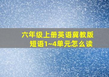 六年级上册英语冀教版短语1~4单元怎么读