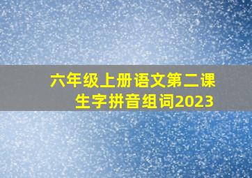 六年级上册语文第二课生字拼音组词2023