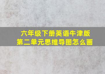 六年级下册英语牛津版第二单元思维导图怎么画