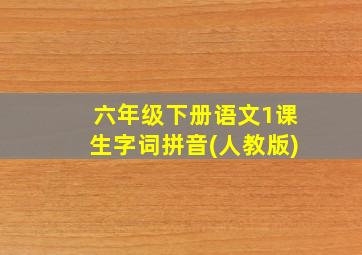 六年级下册语文1课生字词拼音(人教版)