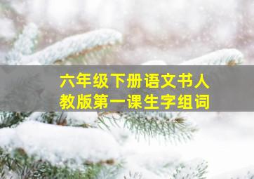 六年级下册语文书人教版第一课生字组词