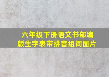 六年级下册语文书部编版生字表带拼音组词图片