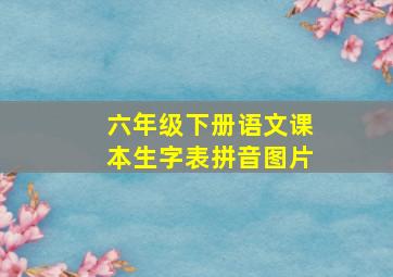 六年级下册语文课本生字表拼音图片