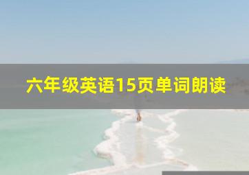 六年级英语15页单词朗读