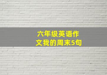 六年级英语作文我的周末5句