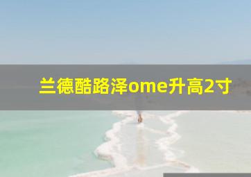 兰德酷路泽ome升高2寸