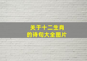 关于十二生肖的诗句大全图片