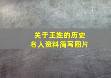 关于王姓的历史名人资料简写图片