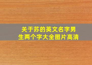 关于苏的英文名字男生两个字大全图片高清