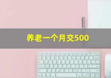 养老一个月交500