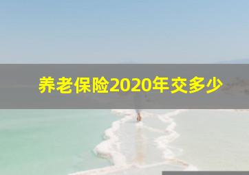 养老保险2020年交多少