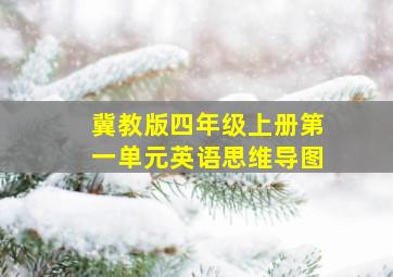 冀教版四年级上册第一单元英语思维导图