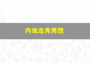 内地选秀男团