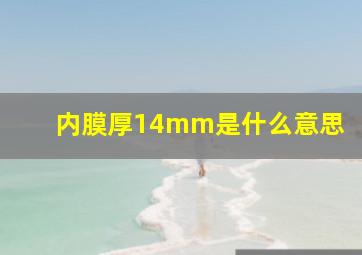 内膜厚14mm是什么意思