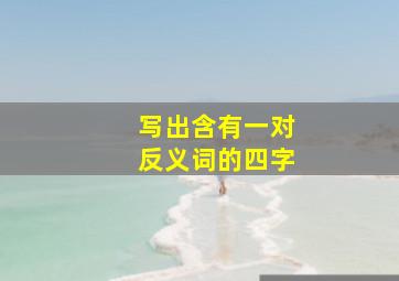 写出含有一对反义词的四字