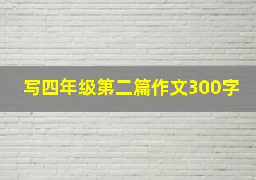 写四年级第二篇作文300字