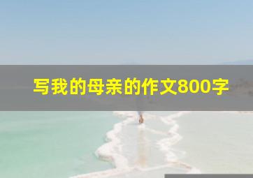 写我的母亲的作文800字