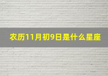 农历11月初9日是什么星座