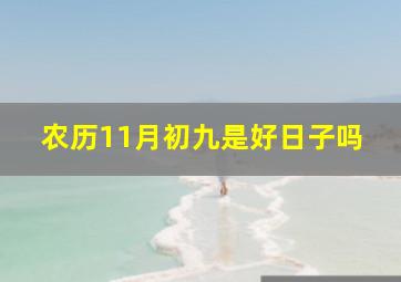 农历11月初九是好日子吗