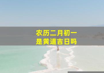 农历二月初一是黄道吉日吗