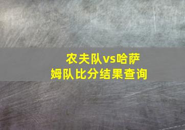 农夫队vs哈萨姆队比分结果查询