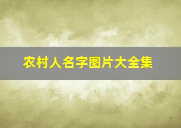 农村人名字图片大全集