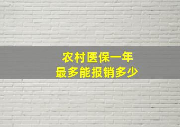 农村医保一年最多能报销多少