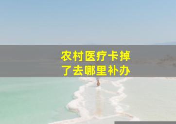 农村医疗卡掉了去哪里补办