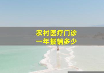 农村医疗门诊一年报销多少