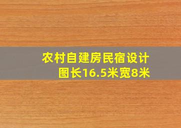 农村自建房民宿设计图长16.5米宽8米