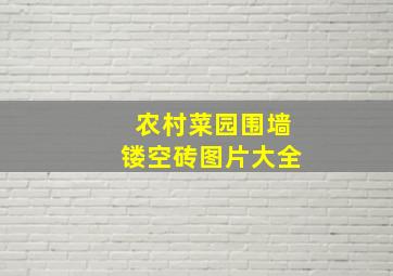 农村菜园围墙镂空砖图片大全