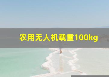 农用无人机载重100kg