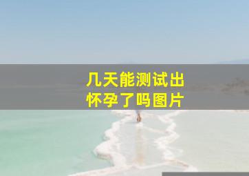 几天能测试出怀孕了吗图片