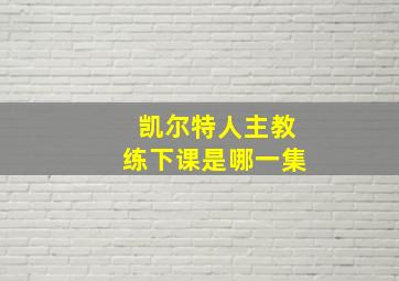 凯尔特人主教练下课是哪一集