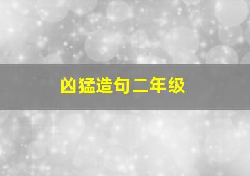 凶猛造句二年级