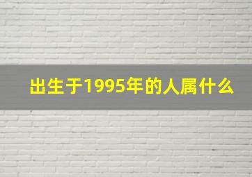 出生于1995年的人属什么