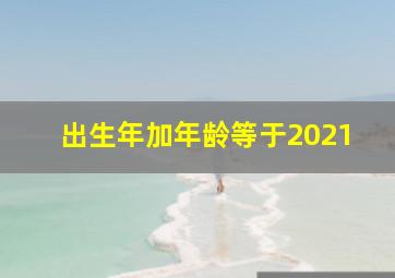 出生年加年龄等于2021