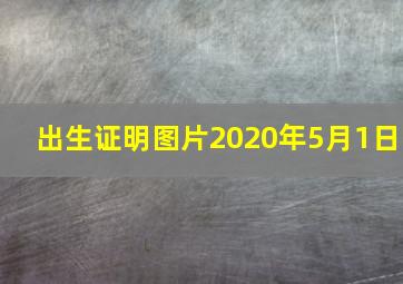 出生证明图片2020年5月1日