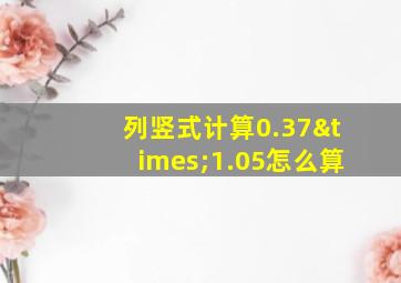 列竖式计算0.37×1.05怎么算