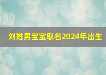 刘姓男宝宝取名2024年出生