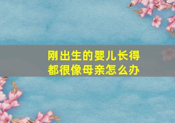 刚出生的婴儿长得都很像母亲怎么办