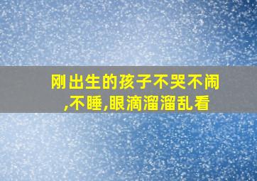 刚出生的孩子不哭不闹,不睡,眼滴溜溜乱看