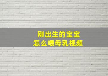 刚出生的宝宝怎么喂母乳视频