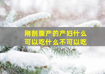 刚剖腹产的产妇什么可以吃什么不可以吃