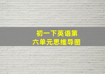 初一下英语第六单元思维导图