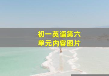 初一英语第六单元内容图片