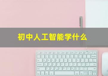 初中人工智能学什么