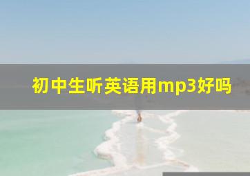 初中生听英语用mp3好吗