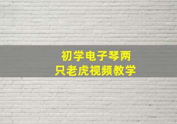 初学电子琴两只老虎视频教学