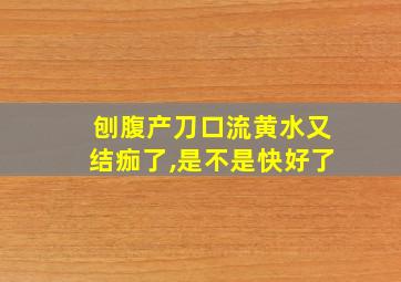 刨腹产刀口流黄水又结痂了,是不是快好了